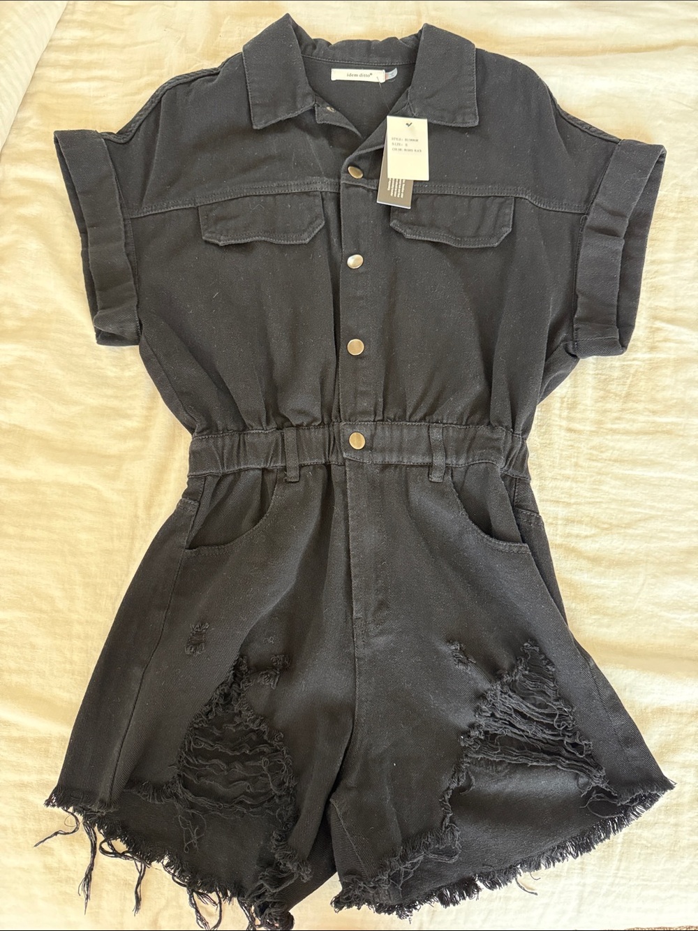 Black Denim Romper Women’s